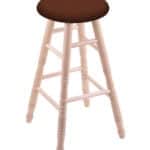 Round Cushion 24-Inch Backless Swivel Counter Stool with Natural Finish, Turned Maple Leg, and Rein Adobe Seat 4 Round Cushion 24-Inch Backless Swivel Counter Stool with Natural Finish, Turned Maple Leg, and Rein Adobe Seat