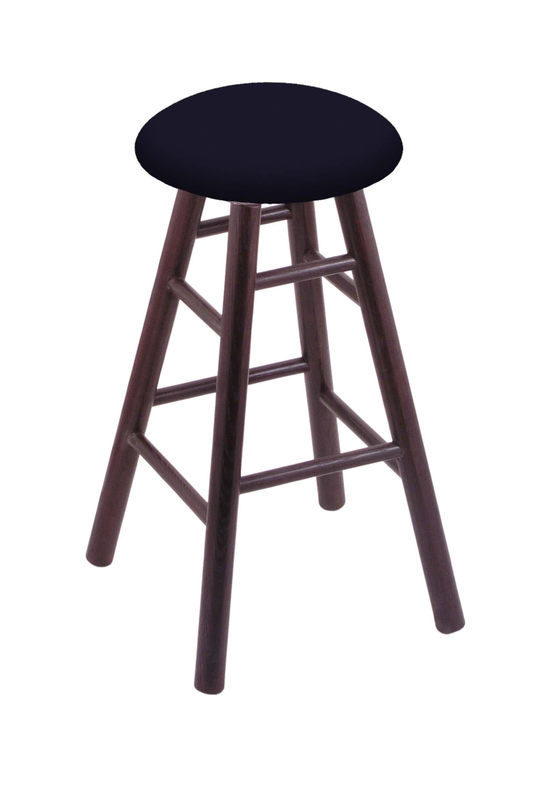 Round Cushion 36-Inch Backless Swivel Bar Stool with Dark Cherry Finish, Smooth Oak Leg, and Canter Twilight Seat 4 Round Cushion 36-Inch Backless Swivel Bar Stool with Dark Cherry Finish, Smooth Oak Leg, and Canter Twilight Seat