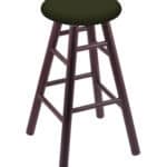 Round Cushion 36-Inch Backless Swivel Bar Stool with Dark Cherry Finish, Smooth Oak Leg, and Canter Pine Seat