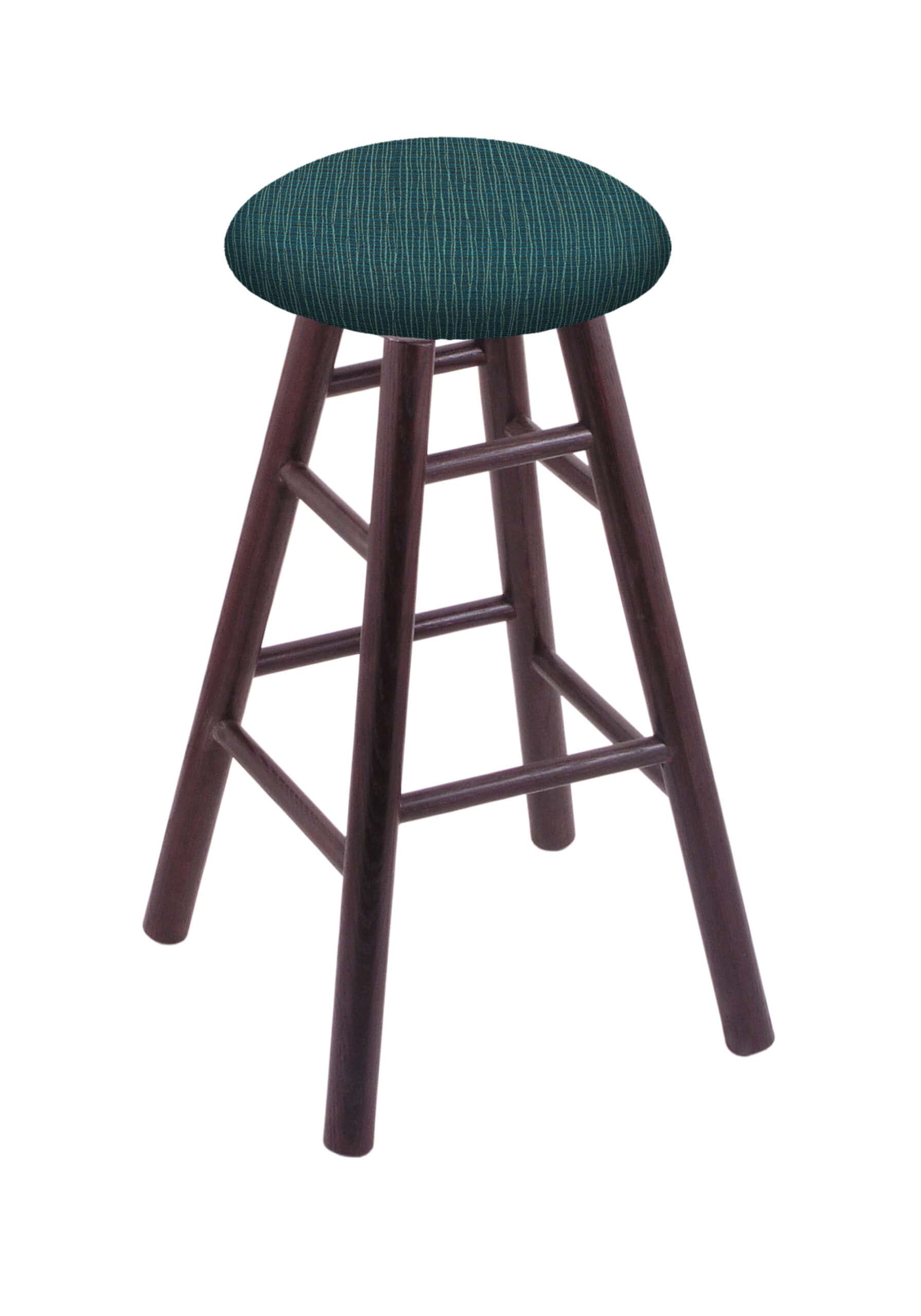 Round Cushion 36-Inch Backless Swivel Bar Stool with Dark Cherry Finish, Smooth Oak Leg, and Graph Tidal Seat 4 Round Cushion 36-Inch Backless Swivel Bar Stool with Dark Cherry Finish, Smooth Oak Leg, and Graph Tidal Seat