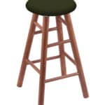 Round Cushion 36-Inch Backless Swivel Bar Stool with Medium Finish, Smooth Oak Leg, and Canter Pine Seat