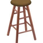 Round Cushion 36-Inch Backless Swivel Bar Stool with Medium Finish, Smooth Oak Leg, and Canter Saddle Seat