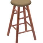 Round Cushion 24-Inch Backless Swivel Counter Stool with Medium Finish, Smooth Oak Leg, and Canter Sand Seat 4 Round Cushion 24-Inch Backless Swivel Counter Stool with Medium Finish, Smooth Oak Leg, and Canter Sand Seat