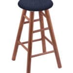 Round Cushion 24-Inch Backless Swivel Counter Stool with Medium Finish, Smooth Oak Leg, and Graph Anchor Seat 4 Round Cushion 24-Inch Backless Swivel Counter Stool with Medium Finish, Smooth Oak Leg, and Graph Anchor Seat