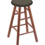 Round Cushion 24-Inch Backless Swivel Counter Stool with Medium Finish, Smooth Oak Leg, and Graph Chalice Seat 4 Round Cushion 24-Inch Backless Swivel Counter Stool with Medium Finish, Smooth Oak Leg, and Graph Chalice Seat