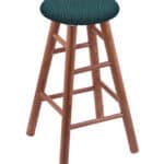 Round Cushion 24-Inch Backless Swivel Counter Stool with Medium Finish, Smooth Oak Leg, and Graph Tidal Seat 4 Round Cushion 24-Inch Backless Swivel Counter Stool with Medium Finish, Smooth Oak Leg, and Graph Tidal Seat