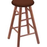 Round Cushion 24-Inch Backless Swivel Counter Stool with Medium Finish, Smooth Oak Leg, and Rein Adobe Seat 4 Round Cushion 24-Inch Backless Swivel Counter Stool with Medium Finish, Smooth Oak Leg, and Rein Adobe Seat