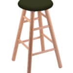 Round Cushion 30-Inch Backless Swivel Bar Stool with Natural Finish, Smooth Oak Leg, and Canter Pine Seat