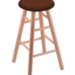 Round Cushion 24-Inch Backless Swivel Counter Stool with Natural Finish, Smooth Oak Leg, and Rein Adobe Seat 4 Round Cushion 24-Inch Backless Swivel Counter Stool with Natural Finish, Smooth Oak Leg, and Rein Adobe Seat