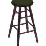 Round Cushion 24-Inch Backless Swivel Counter Stool with Dark Cherry Finish, Turned Oak Leg, and Canter Pine Seat 4 Round Cushion 24-Inch Backless Swivel Counter Stool with Dark Cherry Finish, Turned Oak Leg, and Canter Pine Seat