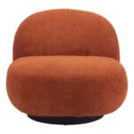 Burnt Orange Shearling Accent Chair with Modern Powder-Coated Legs 16 Burnt Orange Shearling Accent Chair with Modern Powder-Coated Legs