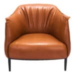 Coffee Brown Faux Leather Accent Chair with Wood and Steel Legs 16 Coffee Brown Faux Leather Accent Chair with Wood and Steel Legs