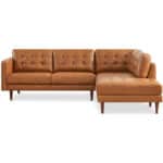 Tan Leather Sectional Sofa Right Facing for Small Spaces 10 Tan Leather Sectional Sofa Right Facing for Small Spaces