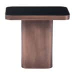Black & Antique Bronze Steel Frame Side Table with Glass Top 10 Black & Antique Bronze Steel Frame Side Table with Glass Top