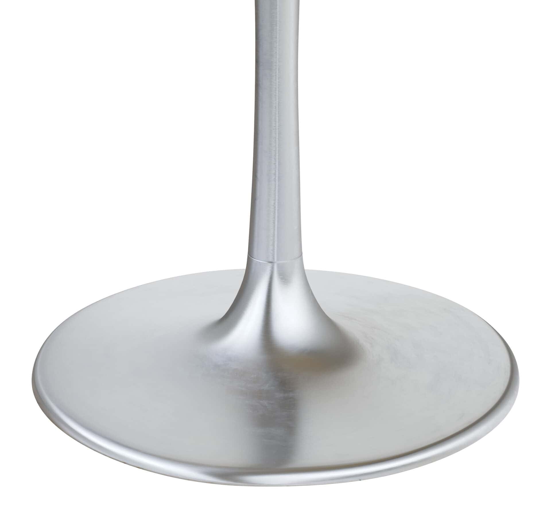 Gray Marble Top Dining Table with Steel Base, Seats 4 5 Gray Marble Top Dining Table with Steel Base, Seats 4 - Image 5