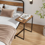 Rustic C Shaped Side Table with Adjustable Pads 13 Rustic C Shaped Side Table with Adjustable Pads