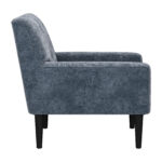 Gray Velvet Armchair with Solid Wood Frame and Steel Legs 8 Gray Velvet Armchair with Solid Wood Frame and Steel Legs