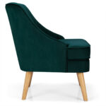 Mid Century Velvet Accent Chair with Rubber Wood Legs 11 Mid Century Velvet Accent Chair with Rubber Wood Legs