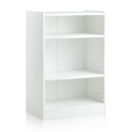 3-Tier Adjustable Shelf Bookcase with Anti-Tip Design for Storage