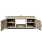 65 Inch Wooden TV Stand with Adjustable Shelves and Doors 11 65 Inch Wooden TV Stand with Adjustable Shelves and Doors
