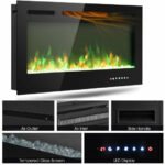 40-Inch Wall-Mounted Electric Fireplace with Adjustable Heat and Flame