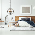 Adjustable Industrial 5-Light Black Metal Chandelier with Rotating Rings