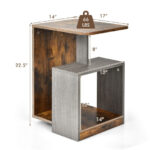 3 Tier End Table with Open Storage Shelf for Living Room