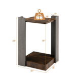 2 Tier End Table with Open Storage Shelf for Small Spaces