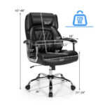 Big and Tall Adjustable Office Chair with Metal Base