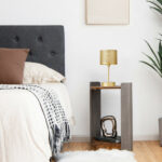 2 Tier End Table with Open Storage Shelf for Small Spaces