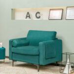 Peacock Blue Modular Accent Chair with Bolster and Storage Pocket 8 Peacock Blue Modular Accent Chair with Bolster and Storage Pocket