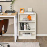 3-Tier Adjustable Shelf Bookcase with Anti-Tip Design for Storage