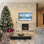 65 Inch Wooden TV Stand with Adjustable Shelves and Doors 8 65 Inch Wooden TV Stand with Adjustable Shelves and Doors