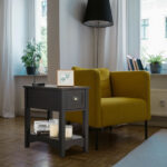 Compact Retro Side Table with Drawer and Bottom Shelf 14 Compact Retro Side Table with Drawer and Bottom Shelf