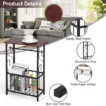 Narrow Side Table with Storage Basket and Removable Rack 12 Narrow Side Table with Storage Basket and Removable Rack