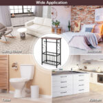 Narrow Side Table with Storage Basket and Removable Rack 10 Narrow Side Table with Storage Basket and Removable Rack