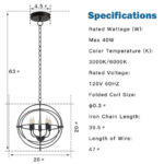 Adjustable Industrial 5-Light Black Metal Chandelier with Rotating Rings