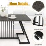 Modern Black Coffee Table with Faux Marble Top and Steel Base 12 Modern Black Coffee Table with Faux Marble Top and Steel Base