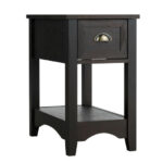 Compact Retro Side Table with Drawer and Bottom Shelf 10 Compact Retro Side Table with Drawer and Bottom Shelf