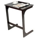 Adjustable C Shape End Table with Tilting Top Brown 11 Adjustable C Shape End Table with Tilting Top Brown