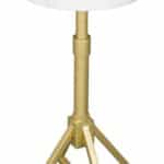 White and Gold Modern Glam Side Table with Marble Top 12 White and Gold Modern Glam Side Table with Marble Top