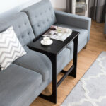 Adjustable C Shape End Table with Tilting Top Brown 9 Adjustable C Shape End Table with Tilting Top Brown