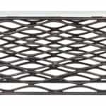 Rectangular Marble Coffee Table with Steel Frame, White & Bronze