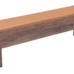 Brown Faux Leather Storage Bench with Hidden Compartment (Set of 2)
