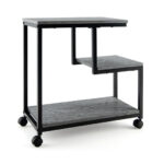 3-Tier Black Side Table with Storage and Casters for Living Room 10 3-Tier Black Side Table with Storage and Casters for Living Room