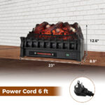3D Flame Infrared Quartz Electric Fireplace with Adjustable Colors