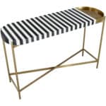 Art Deco Console Table with Multicolor Top for Living Room