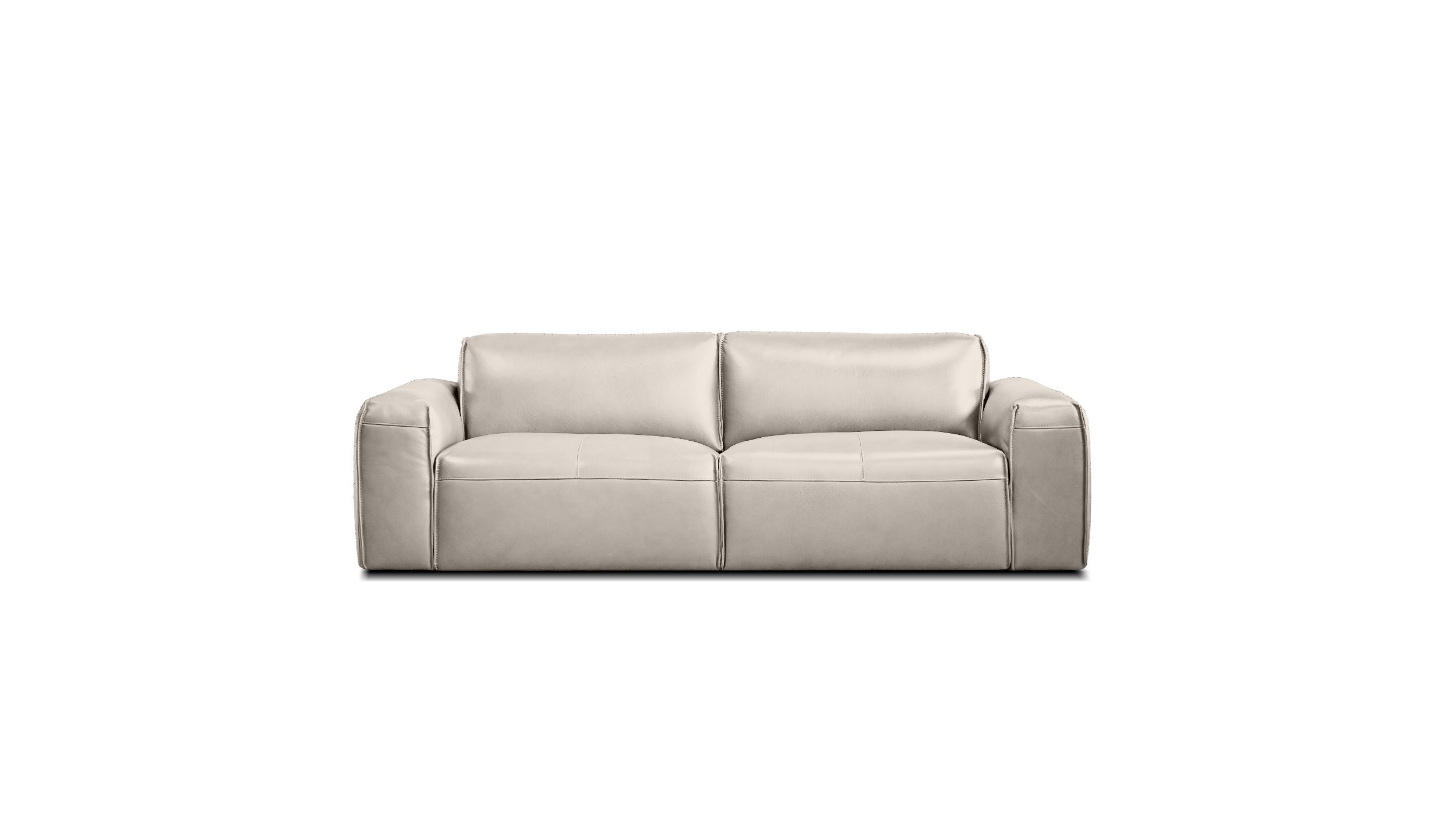 boone taupe italian leather sofa
