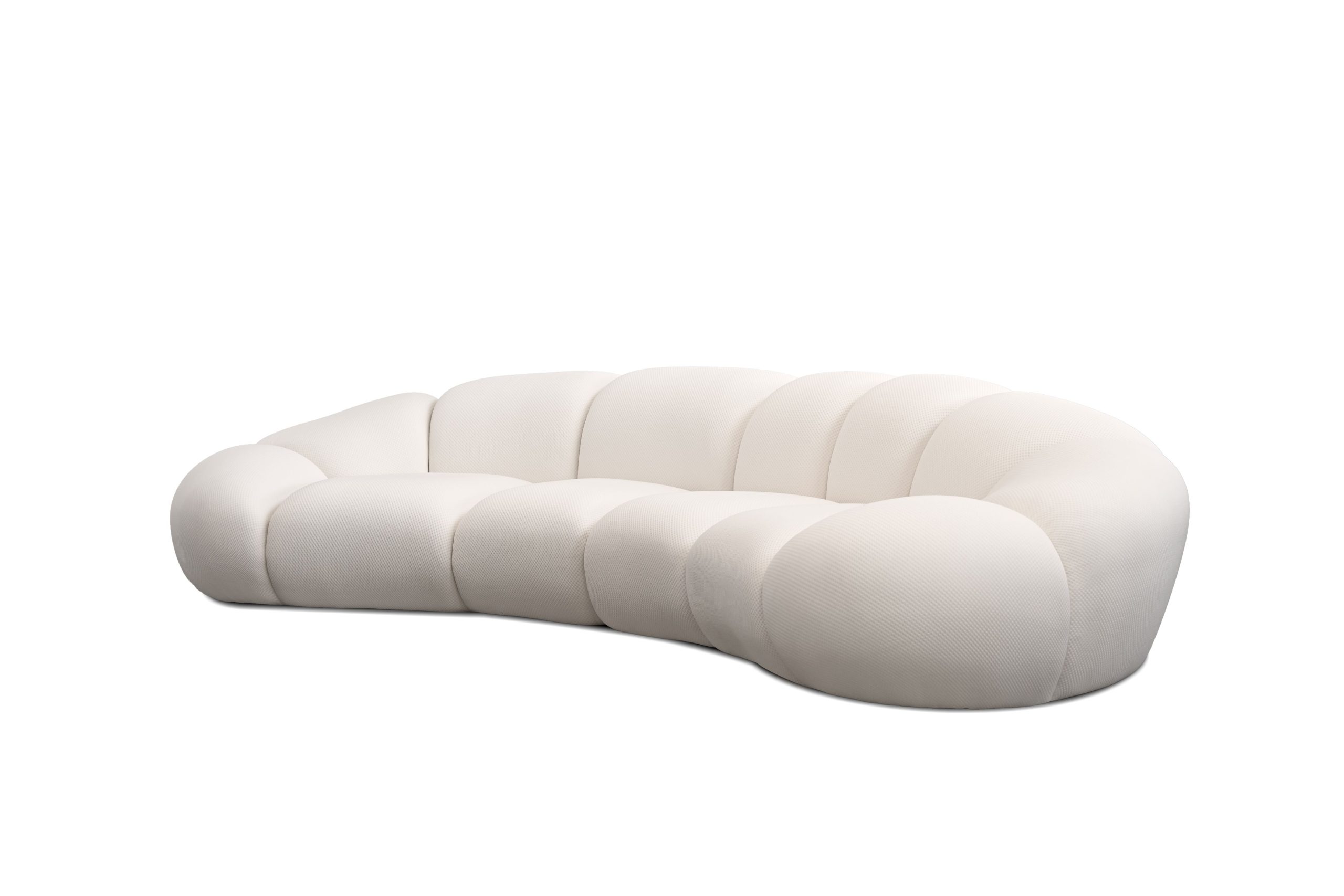 cirro buttermilk popcorn fabric 4-seater sofa