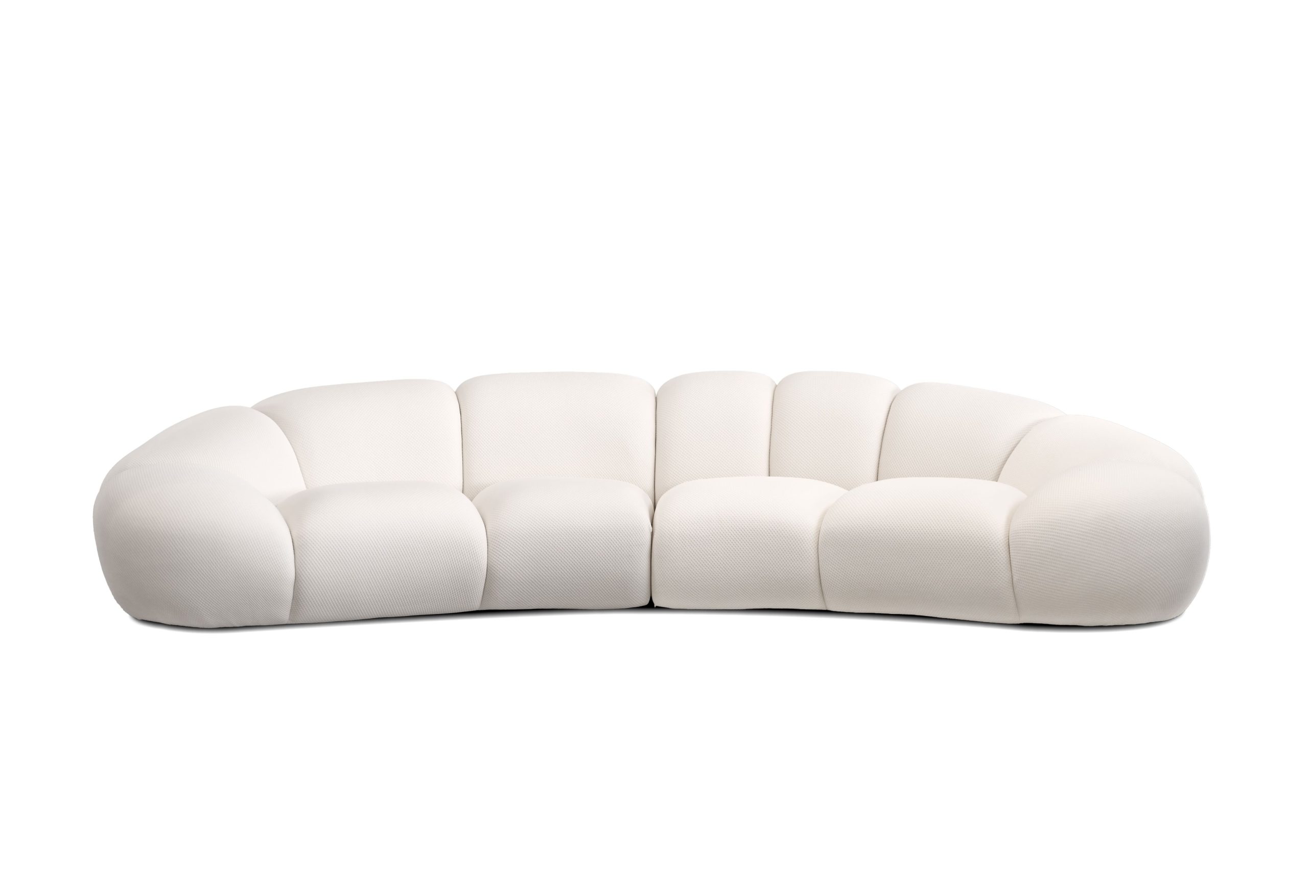 cirro buttermilk popcorn fabric 4-seater sofa